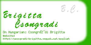 brigitta csongradi business card